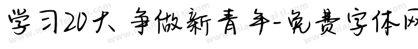 学习20大 争做新青年字体转换